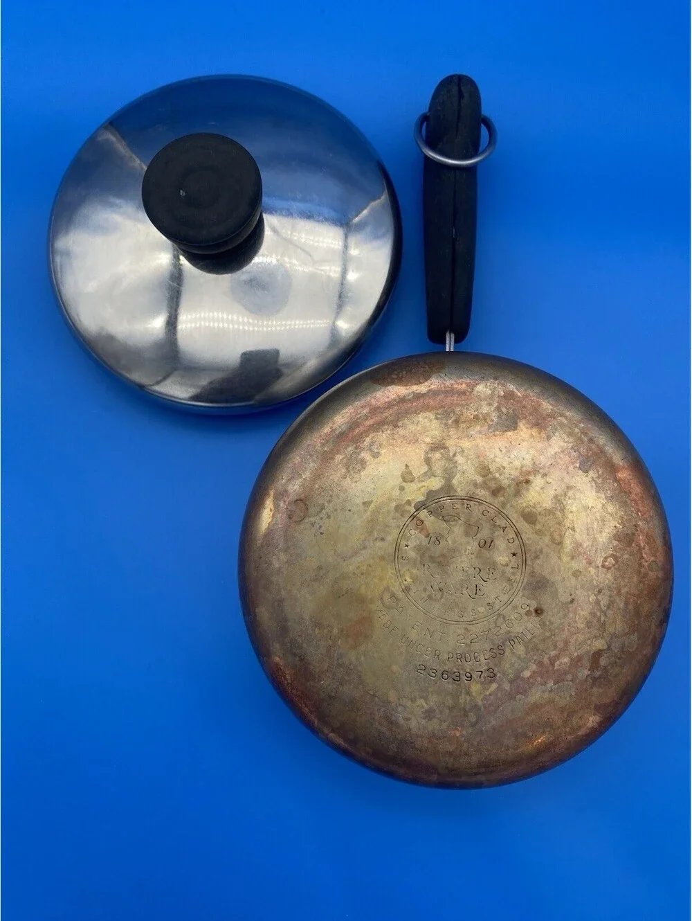 Revere Ware 7 Pieces of Copper Bottom Cookware Saucepans w Lids & Measuring Cup
